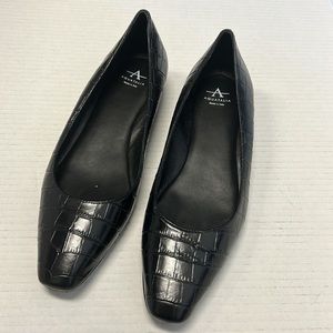 Aquatalia Marcella croc embossed flats